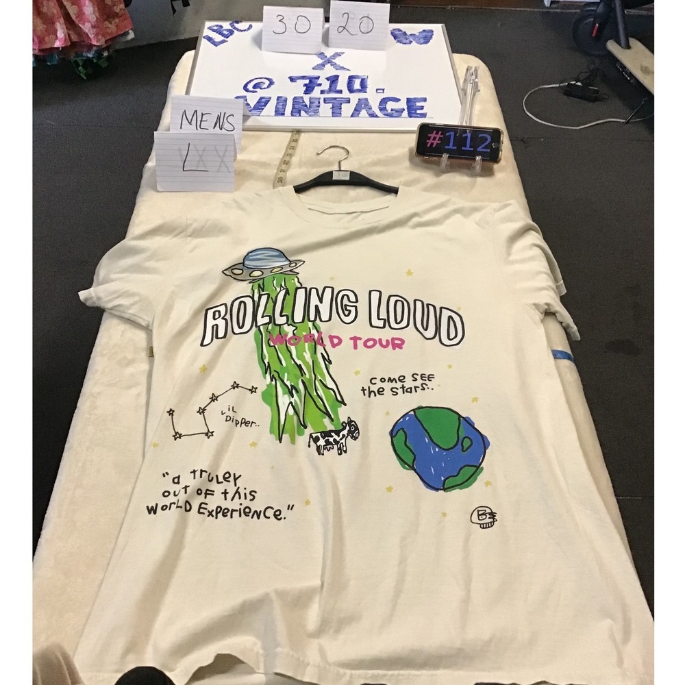 Rolling Loud World Tour T-Shirt Mens XL Cream Future Travis Scott Lil Wayne